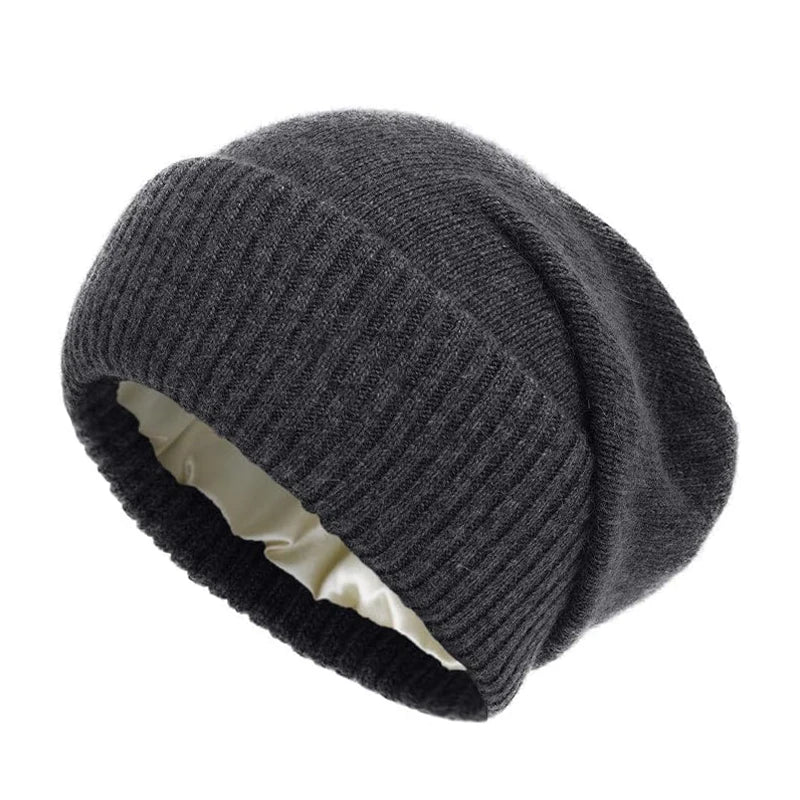 Slouchy Beanie - Satingefüttert